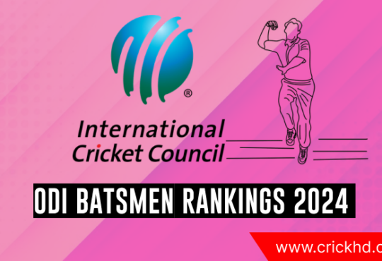 ICC Player Ranking - ODI Batsmen Rankings 2024